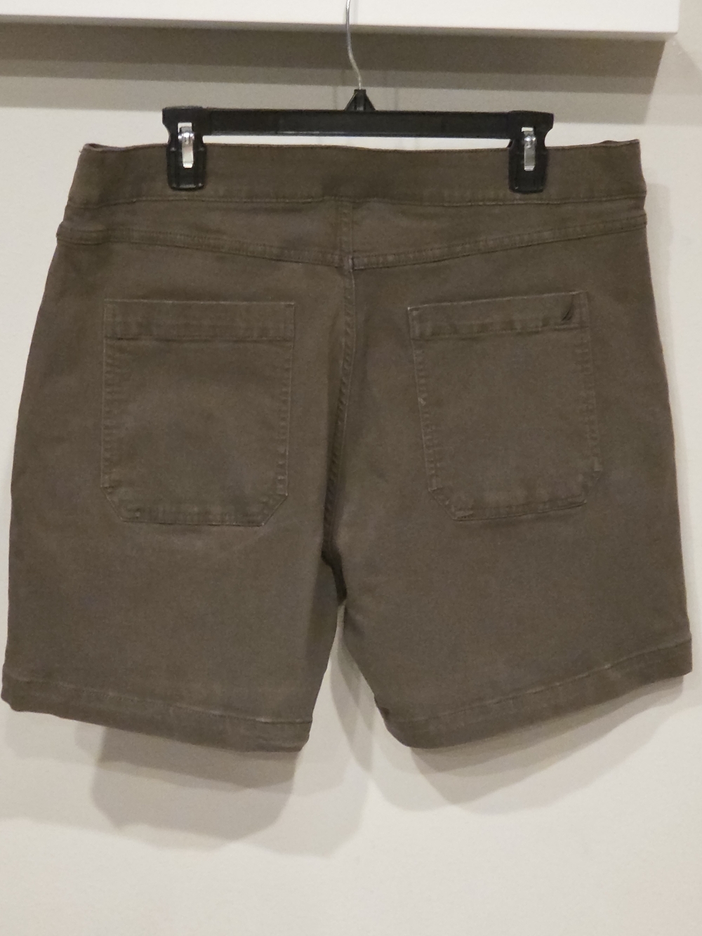 Nautica Olive Brown Cotton Bermuda Shorts - Picture 3 of 3